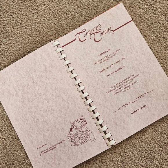 4/$25 Company's Coming Casseroles by Jane Pare - Plastic comb‎ - Vintage 1982 - Picture 2 of 5